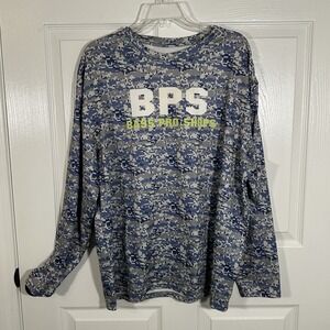 2/$15 Bass Pro Shop Logo XL Dri Fit Shirt Blue Gray Long Sleeve‎